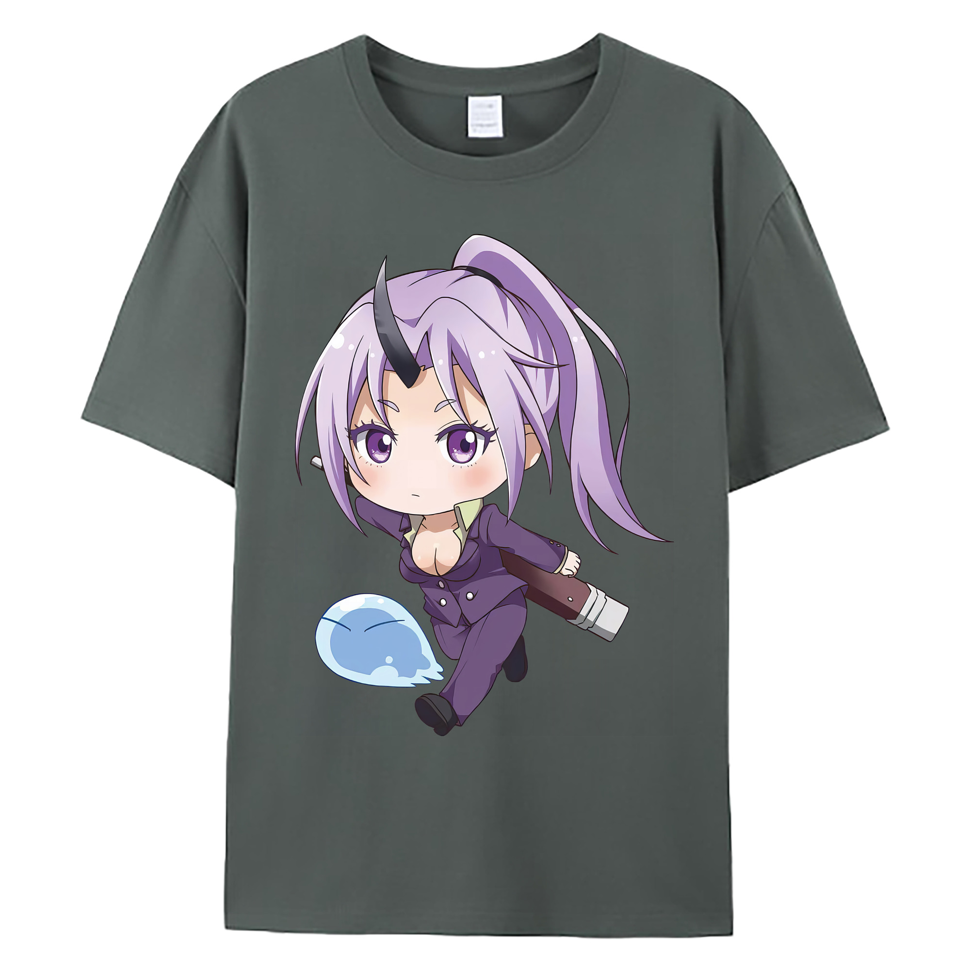 （画像用） 転スラ Regarding Reincarnated to Slime 綿100％ メンズ半袖Tシャツ｜肌触りやわらか＆通気性